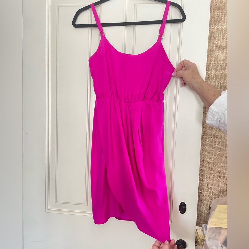Amanda Uprichard pink 100% silk dress
